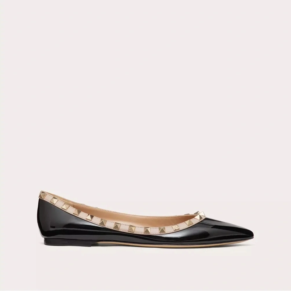Valentino Patent Rockstud Ballet Flat